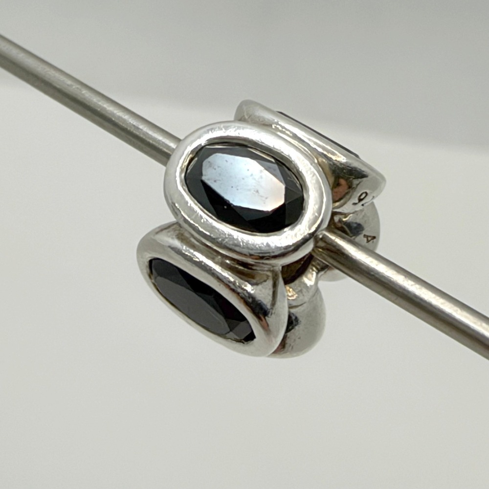 Pandora Oval Lights Charm Black Onyx Sterling Silver OS